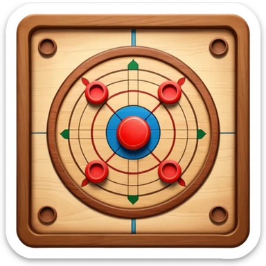 Please create carrom board game emoji in square format sticker