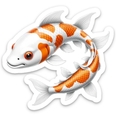 Creo dos pezes koi, como el Jim y el jam uno blaco y otro negro. sticker