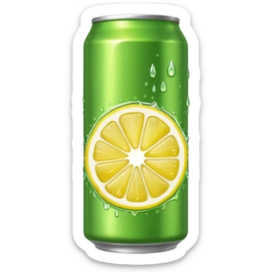 energy drink green tea and lemon sticker