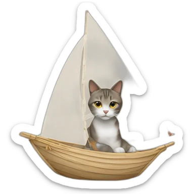 Un chat sur une femme voile sticker