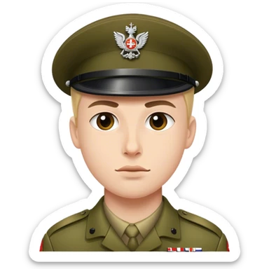 British army is serious and photorealistic sticker