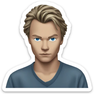 river phoenix with blue eyes sticker