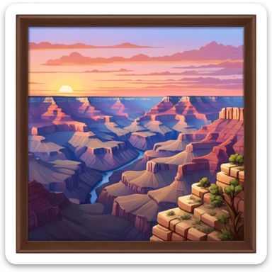 grand canyon national park sunset sticker