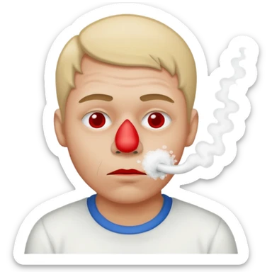 Guy snorting cocaine emoji sticker