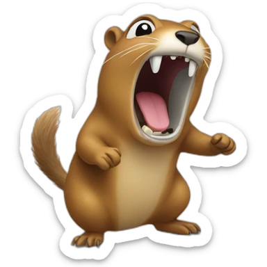 gopher screams sticker