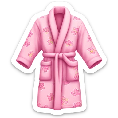 pink floral bathrobe sticker
