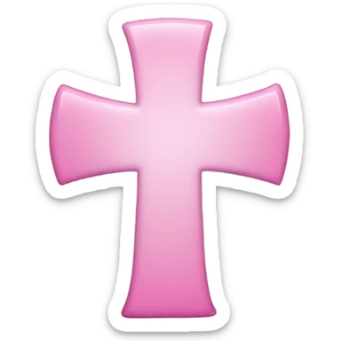 Pink medical cross symbol sticker