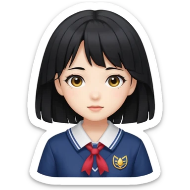 Anime girl named lili chan  with Seifuku sticker