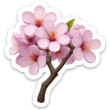 singular plum tree blossom sticker