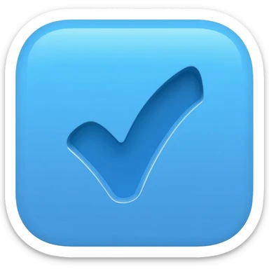 Blue tick sticker