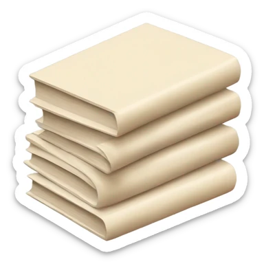 stack of beige books, aesthetics white pages sticker