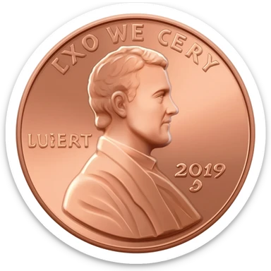 penny of 2009 sticker