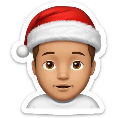 pregnant man emoji but with a santa hat sticker