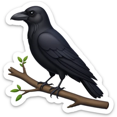 eine kleiner schwarzer rabe  sticker