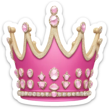 pink crown sticker