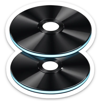 two black computer disk sticker