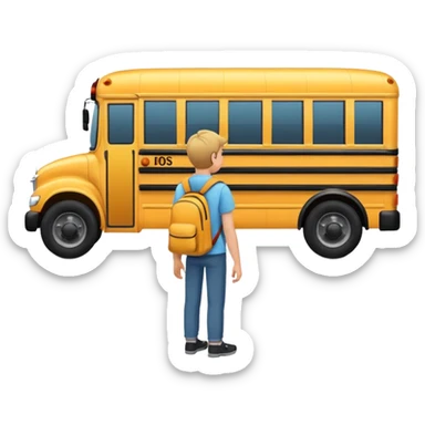 Standing in a queue at the school bus🚍 sticker