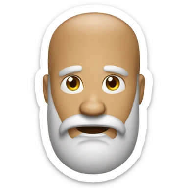 Bearded guy amazed  sticker