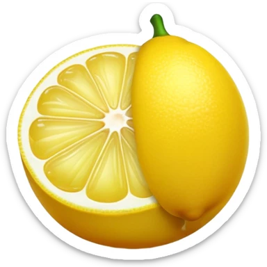 bright yellow lemon fruit (limone) sticker