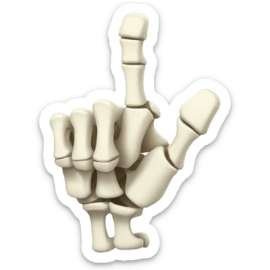 Thumb up skeleton hand sticker