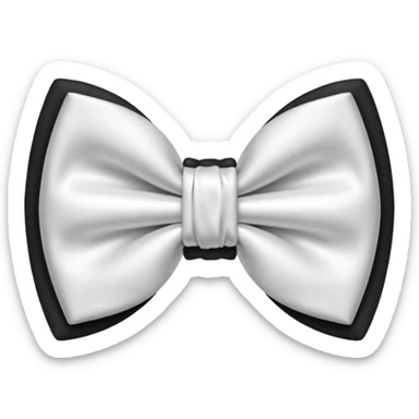 White bow tie like iPhone Emoji bow tie sticker