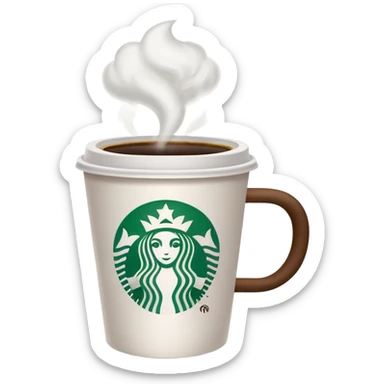 takeaway starbucks coffee cup  sticker