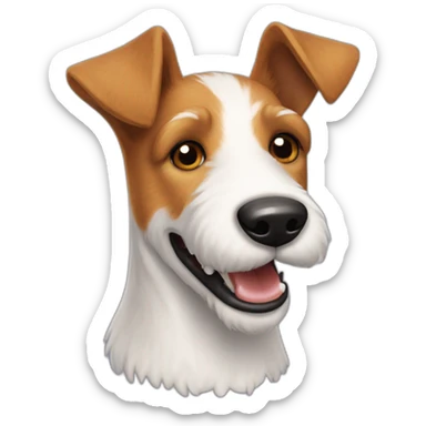 Fox-terrier-pelo-de-alambre-sonriendo-oreja-arriba-oreja-abajo sticker