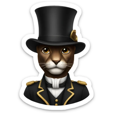 shar with tophat sticker