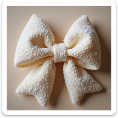 fluffy bow, realistic texture, gentle lighting sticker