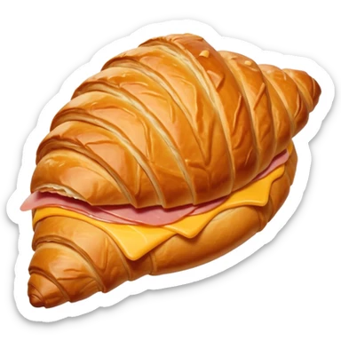 ham and cheese croissant sticker
