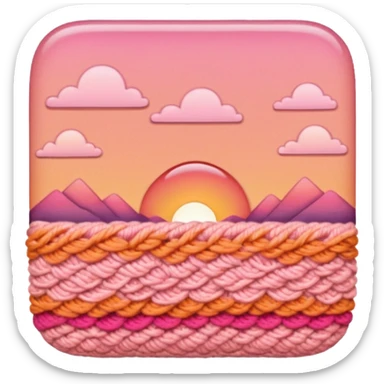 crochet single stitch (it has a color like a peach-pinky sunset) sticker