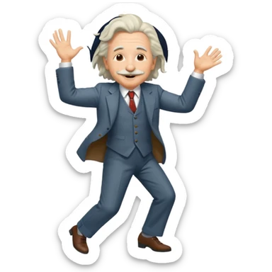 Einstein dancing sticker