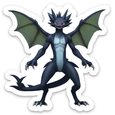 Edgy Cool Nargacuga-Pokémon-Fakémon Full Body sticker