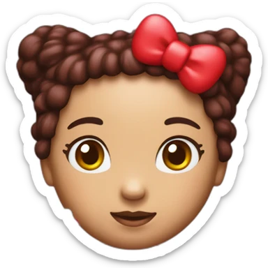 hello kitty with red hait toy sticker