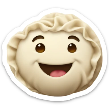 A dumpling smiling wearing Mickey ears and giving a thumbs up sticker