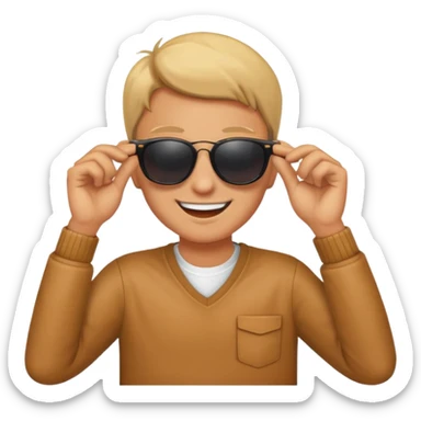 😎 make emoji like this but pull the gogolles sticker