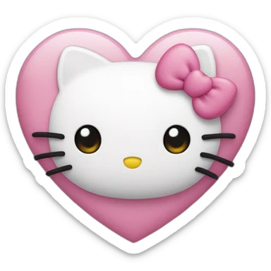hello kitty heart sticker