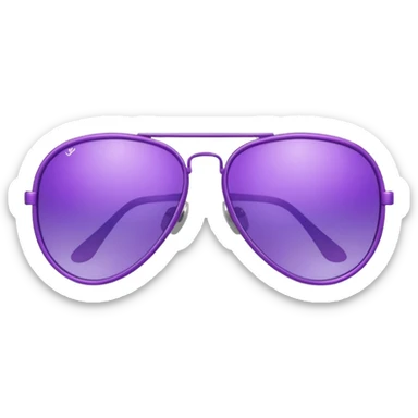 Purple aviator sunglasses sticker