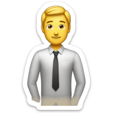 Man in front of marker board sticker