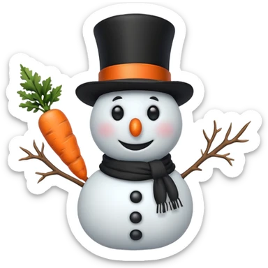Snowman Character sticker