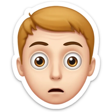 astonished man sticker