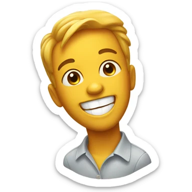 Satisfied face with honey dripping out its mouth sticker