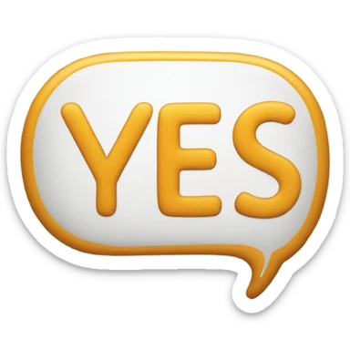 A text message saying yes sticker