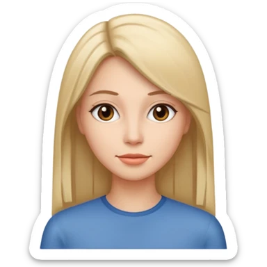 femme cheveux lisses sticker