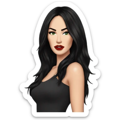 rock megan fox sticker