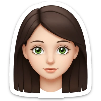 Девушка, шатенка, лет 18 с серо зелёными глазами sticker