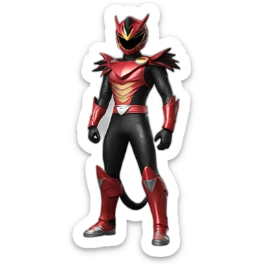 dark dragon power ranger full body sticker