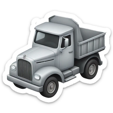 Gray tabby Cat driving a truck sticker