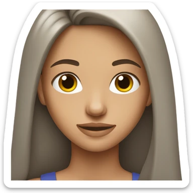 Brunette long hair girl in gym clothes sticker