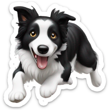 Border collie jumping over anvil sticker